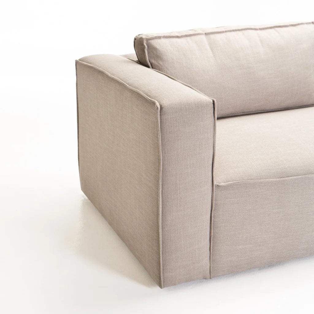 KYLO FABRIC 3 SEATER - PLATINUM