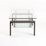 LALA 110x60cm GLASS COFFEE TABLE - GREY