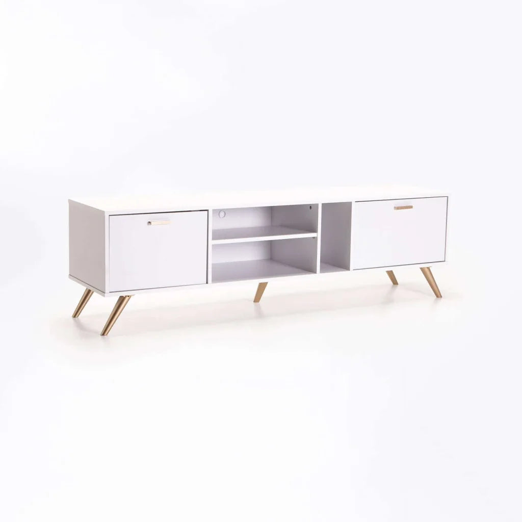 LENA 160cm 2 DOOR TV UNIT - WHITE