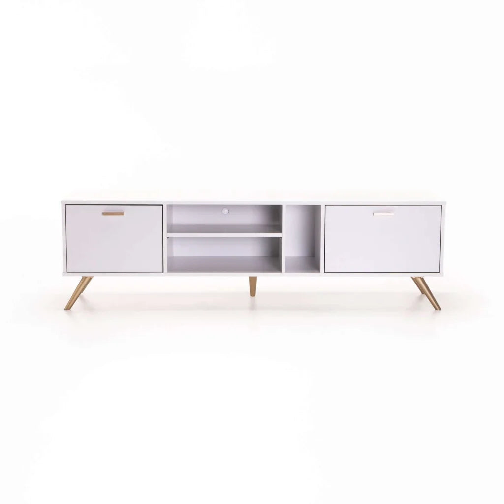 LENA 160cm 2 DOOR TV UNIT - WHITE
