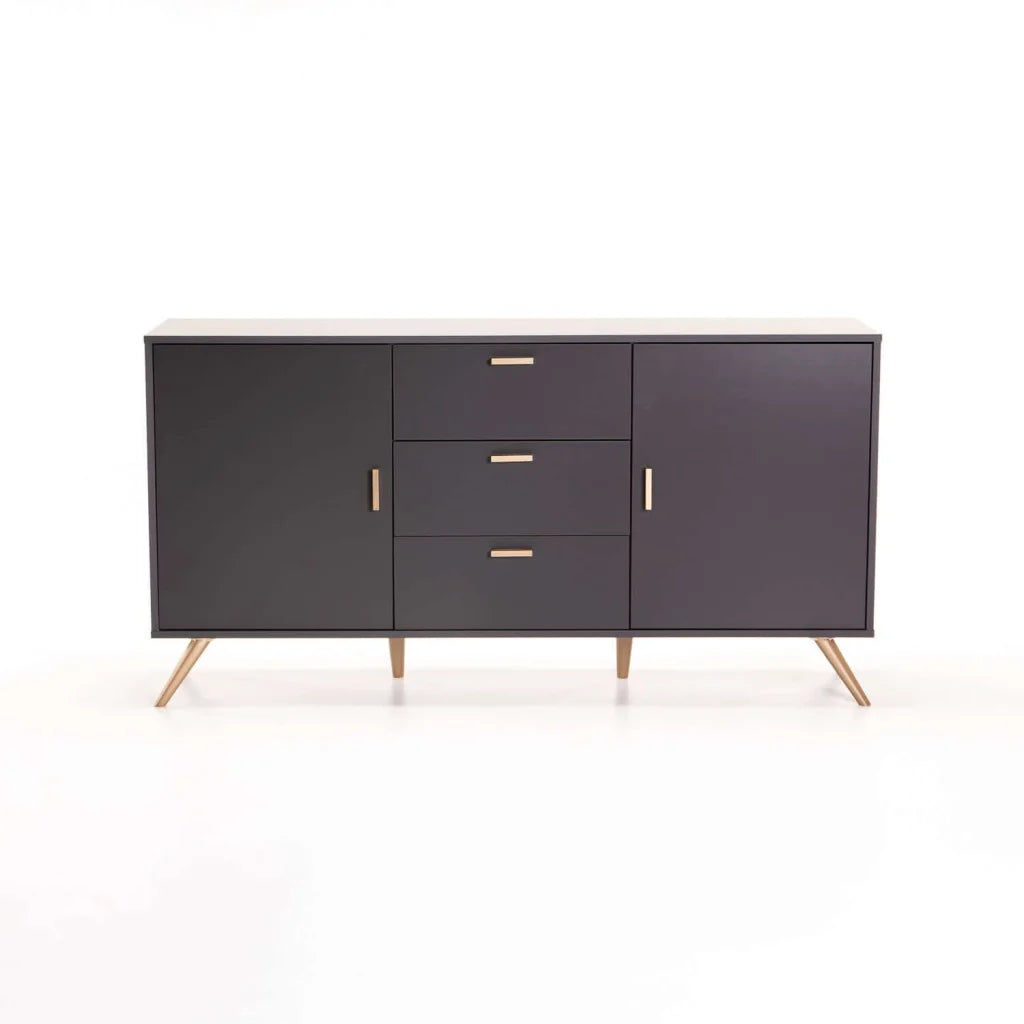 LENA 2 DOOR 3 DRAWER SIDEBOARD - GREY