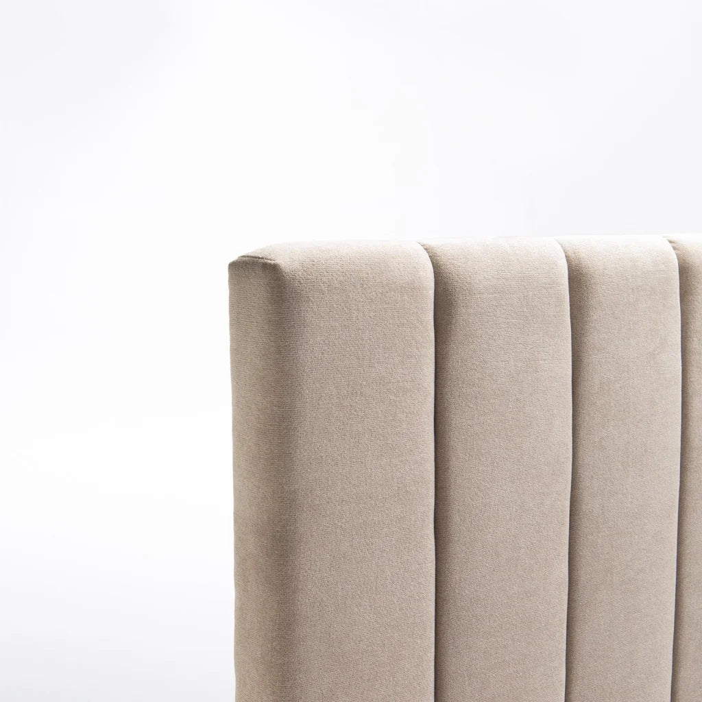 LENI FABRIC DOUBLE HEADBOARD - OATMEAL