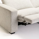 LEO FABRIC ELECTRIC POWER 3 SEATER RECLINER