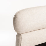 LILY TEXTURED FABRIC QUEEN XL BED - CREAM