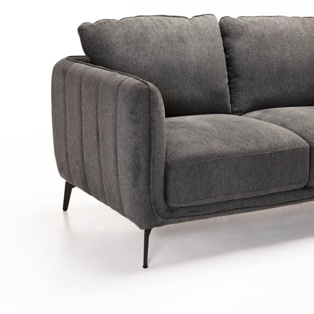 LINA FABRIC 2 SEATER - GREY