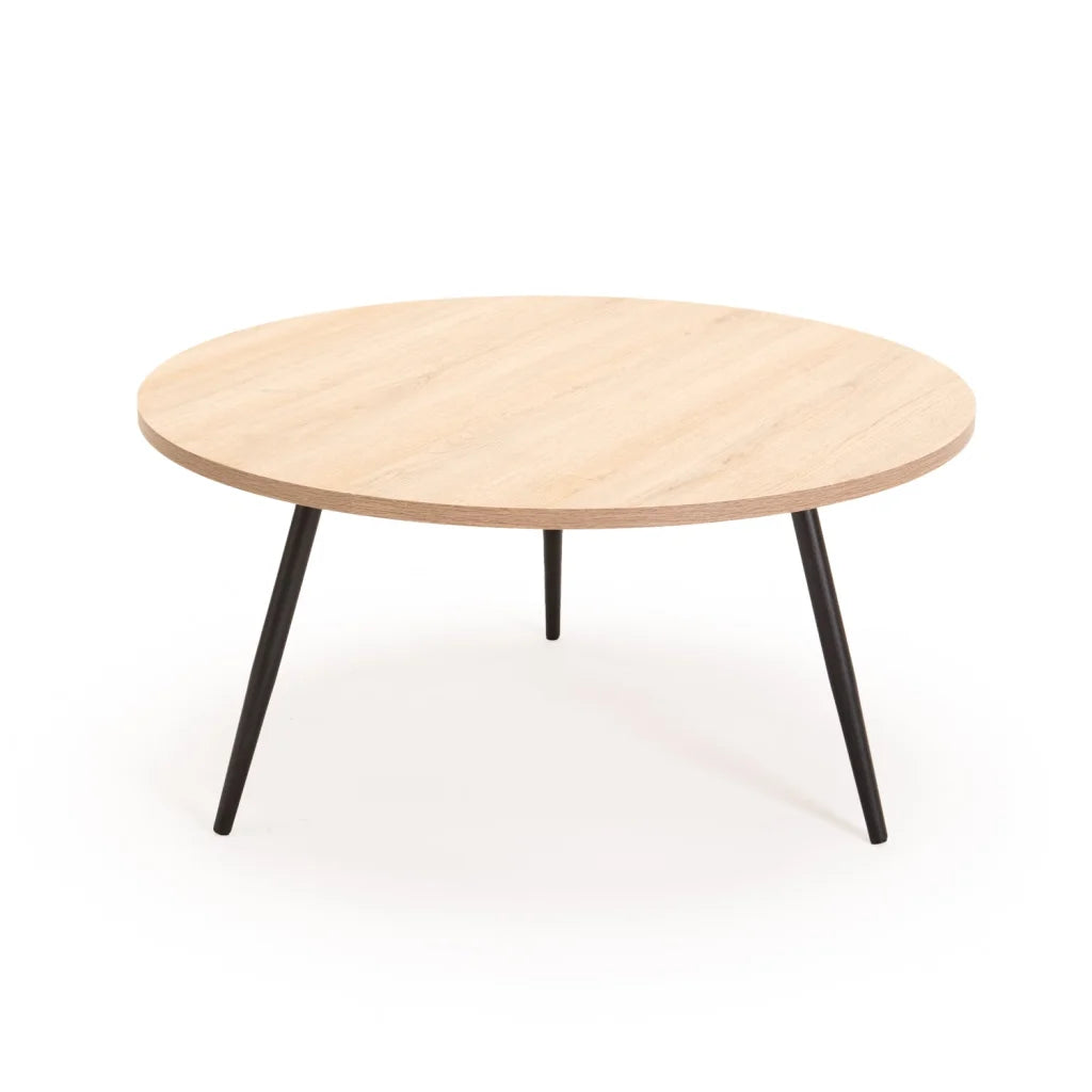 LIVORNO 80cm ROUND COFFEE TABLE - OAK