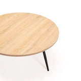 LIVORNO 80cm ROUND COFFEE TABLE - OAK