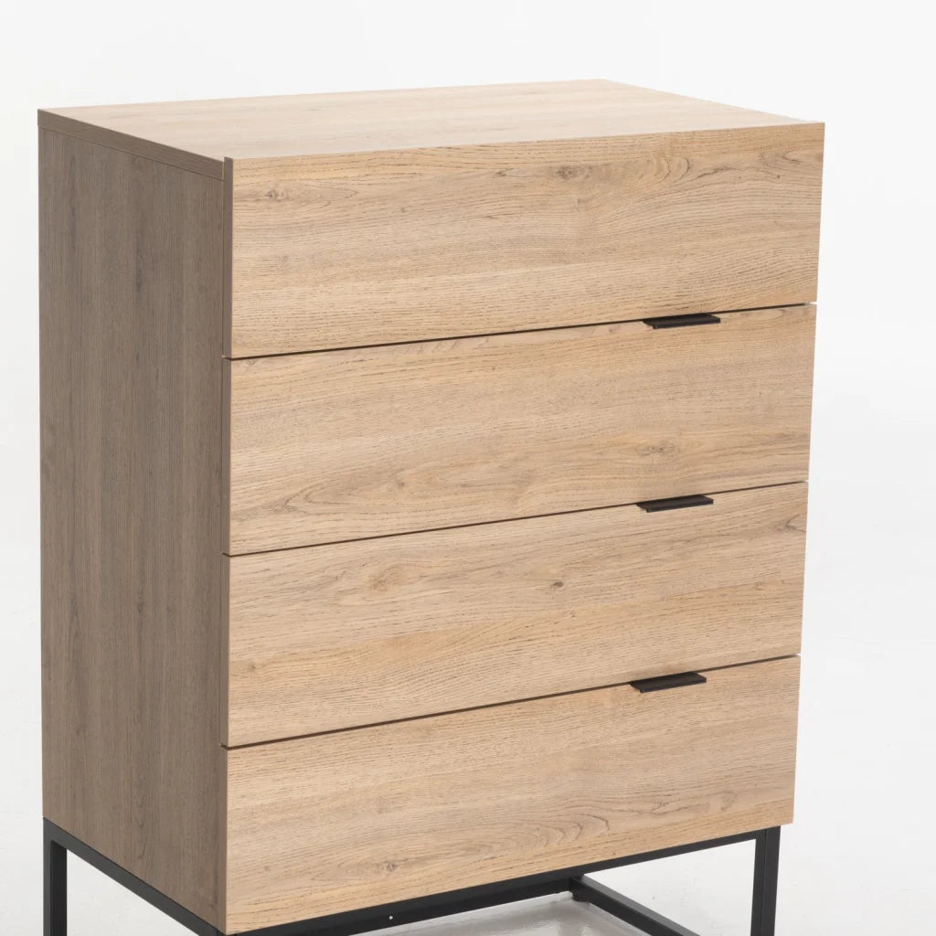 LODI 4 DRAWER CHEST - OAK