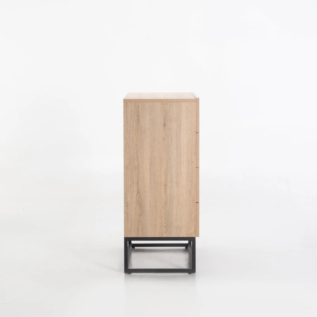 LODI 4 DRAWER CHEST - OAK