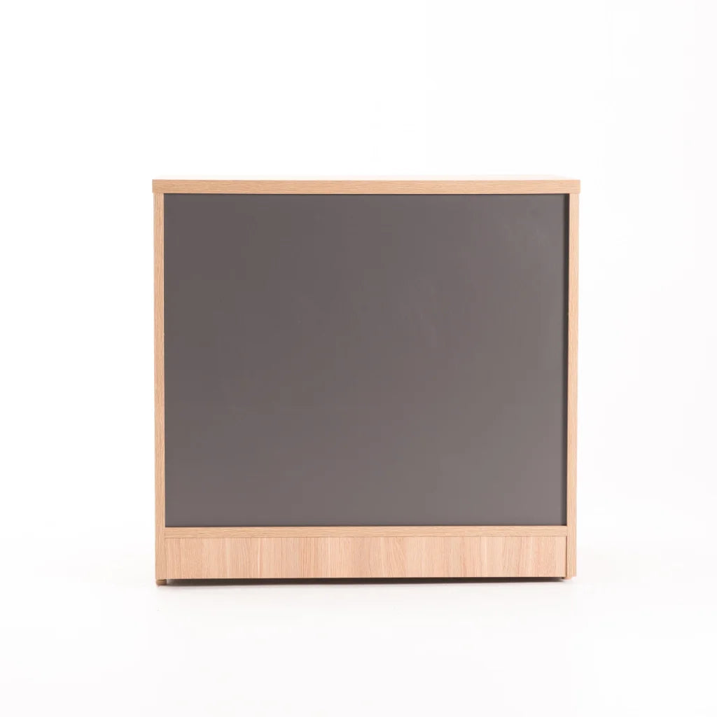 LOGO 2 DOOR CABINET - OAK/GREY