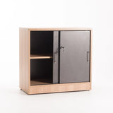 LOGO 2 DOOR CABINET - OAK/GREY
