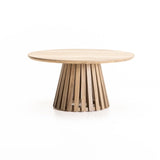 LOLA 80cm ROUND COFFEE TABLE - OAK
