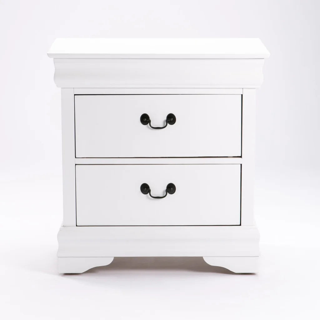 LOUISE 2 DRAWER PEDESTAL - WHITE