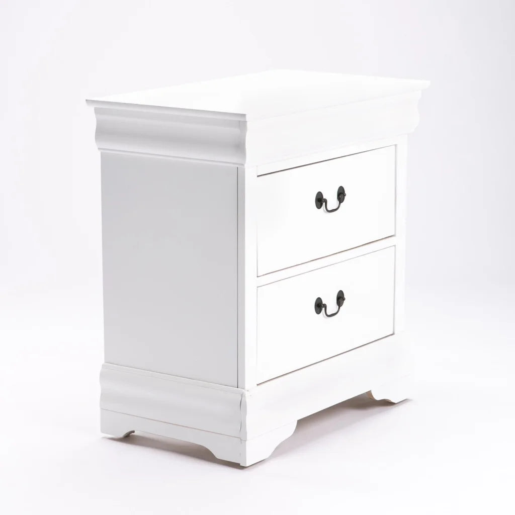 LOUISE 2 DRAWER PEDESTAL - WHITE