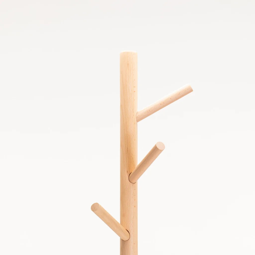 LUC COAT RACK 171cm H - WHITE/BEECH