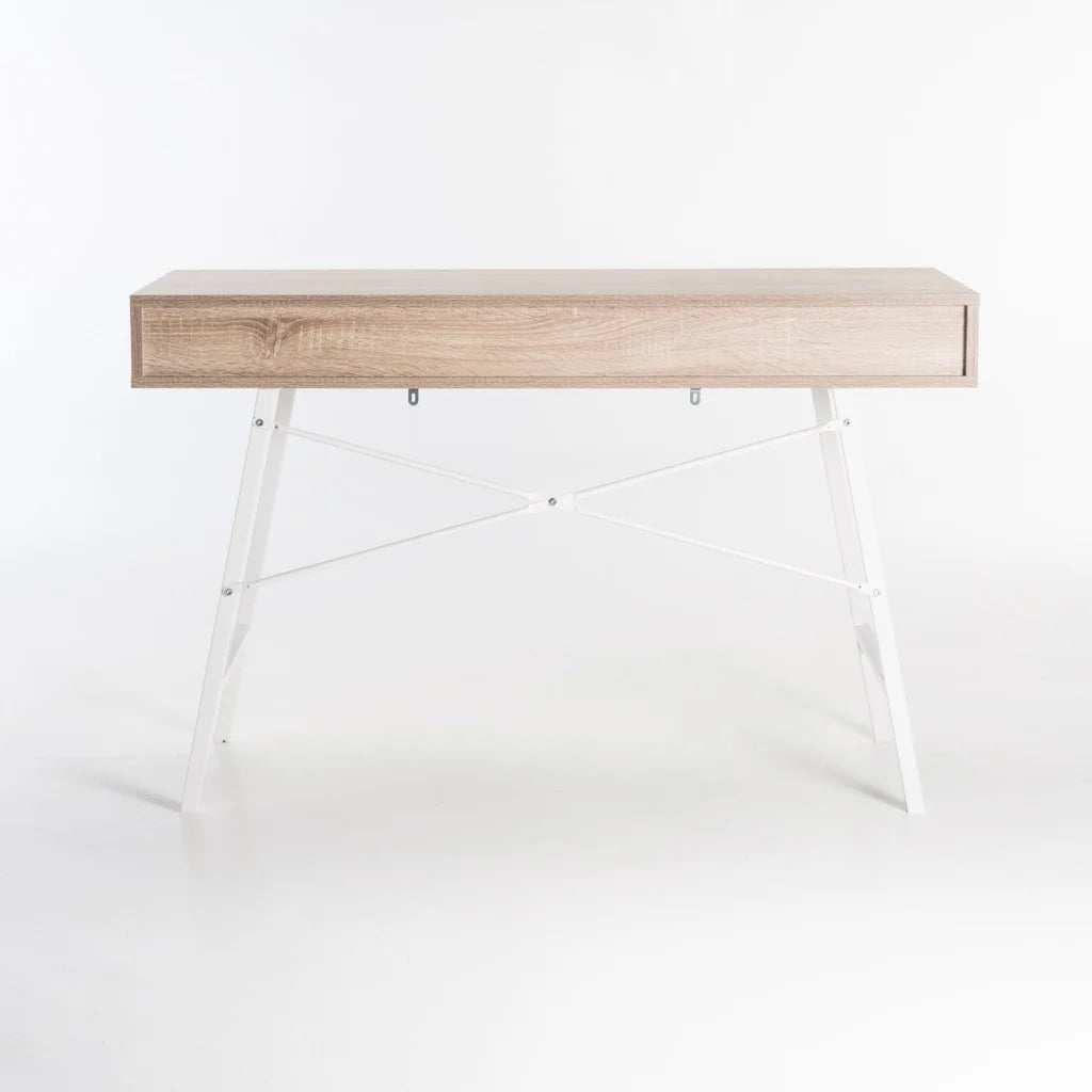 LUCA 120cm DESK - OAK/WHITE