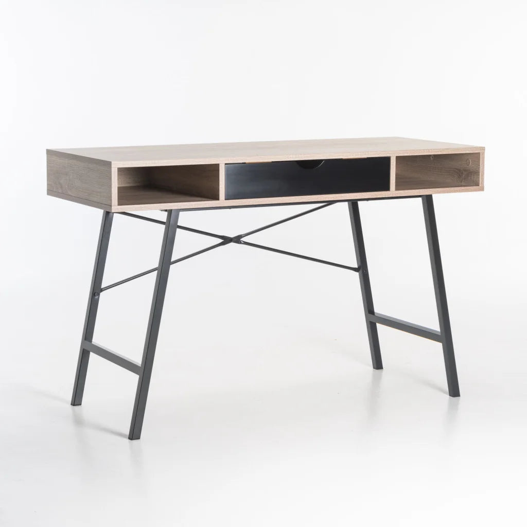 LUCA 120cm DESK - OAK/BLACK