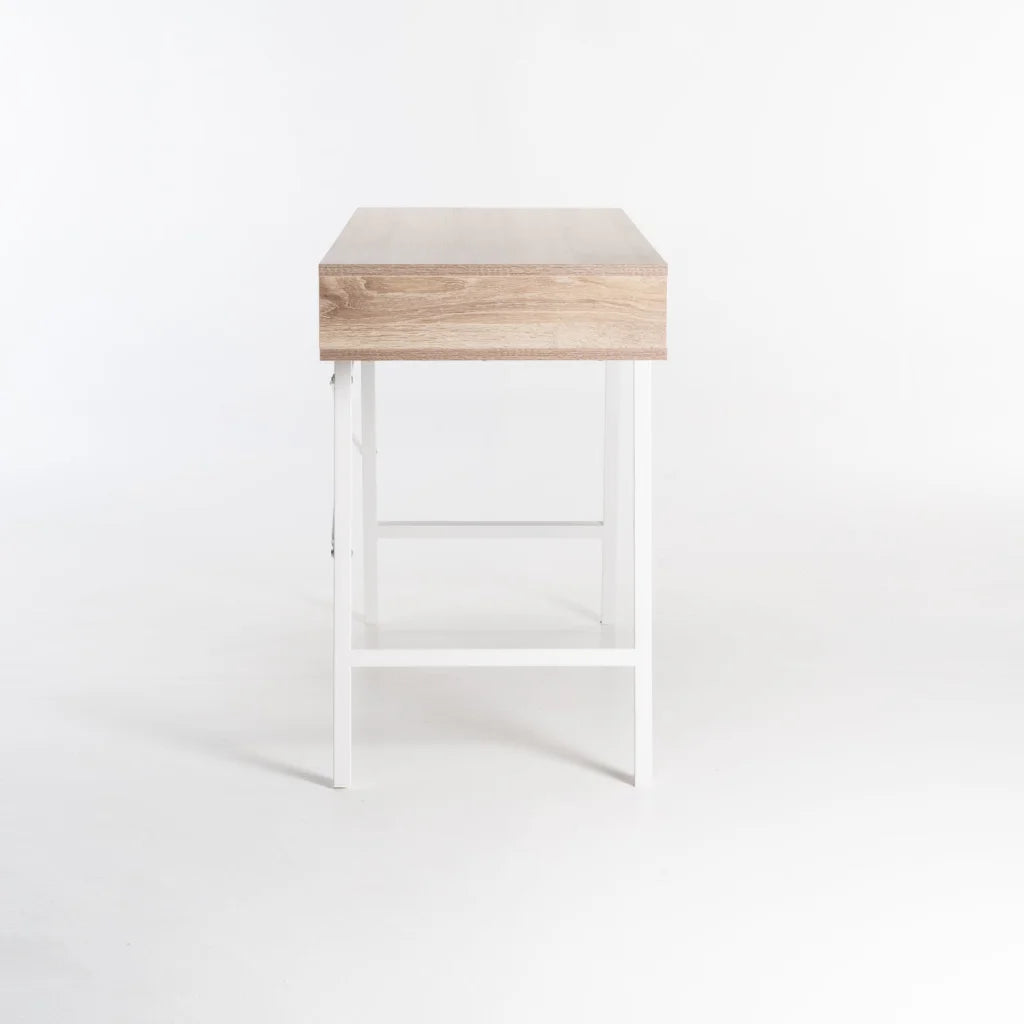 LUCA 120cm DESK - OAK/WHITE