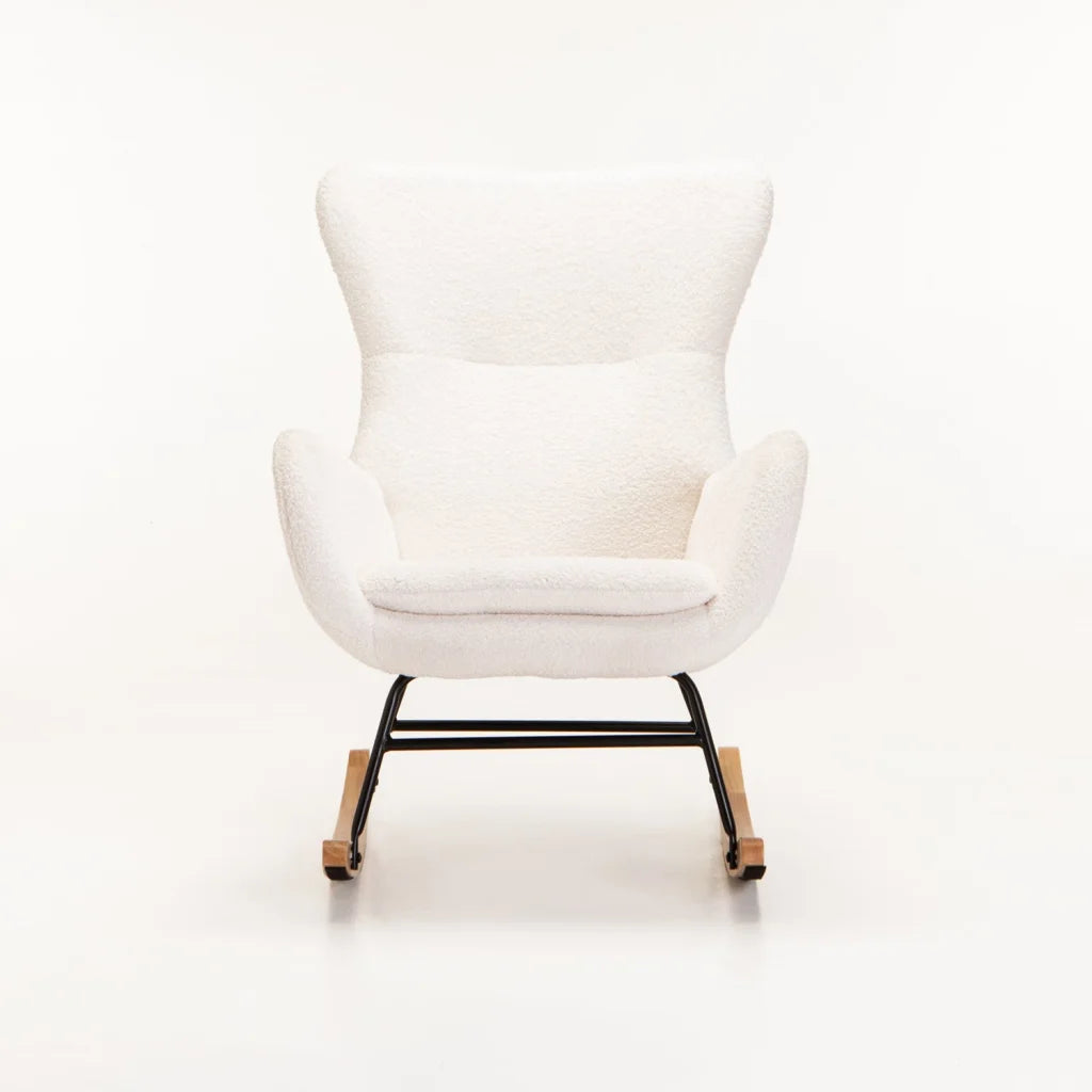LULU FLEECE ROCKING CHAIR - CREAM