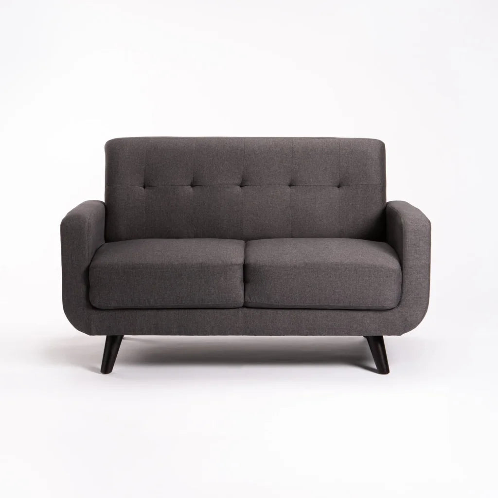 LUNA FABRIC 2 SEATER - DARK GREY/DARK LEG