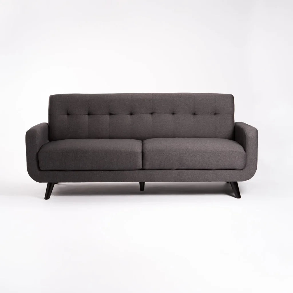 LUNA FABRIC 3 SEATER - DARK GREY/DARK LEG