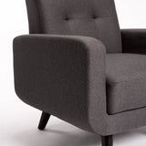LUNA FABRIC ARMCHAIR - DARK GREY/DARK LEG