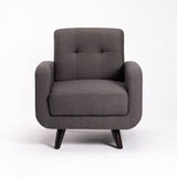 LUNA FABRIC ARMCHAIR - DARK GREY/DARK LEG