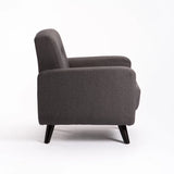LUNA FABRIC ARMCHAIR - DARK GREY/DARK LEG