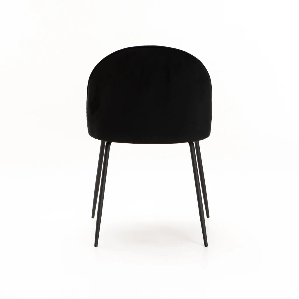 MADDIE VELVET DINING CHAIR - BLACK