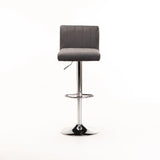 MIA VELVET BAR/KITCHEN STOOL - GREY