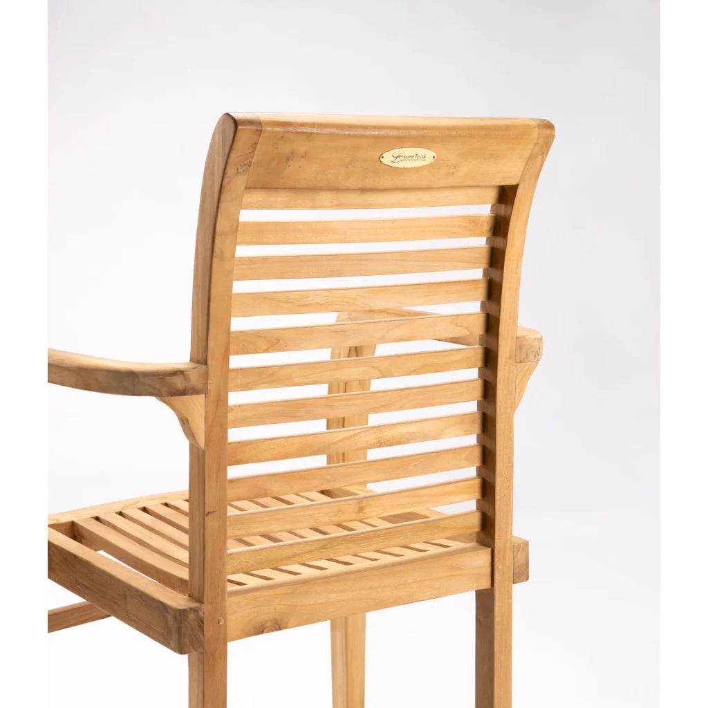 MILAN AB TEAK STACKING ARMCHAIR