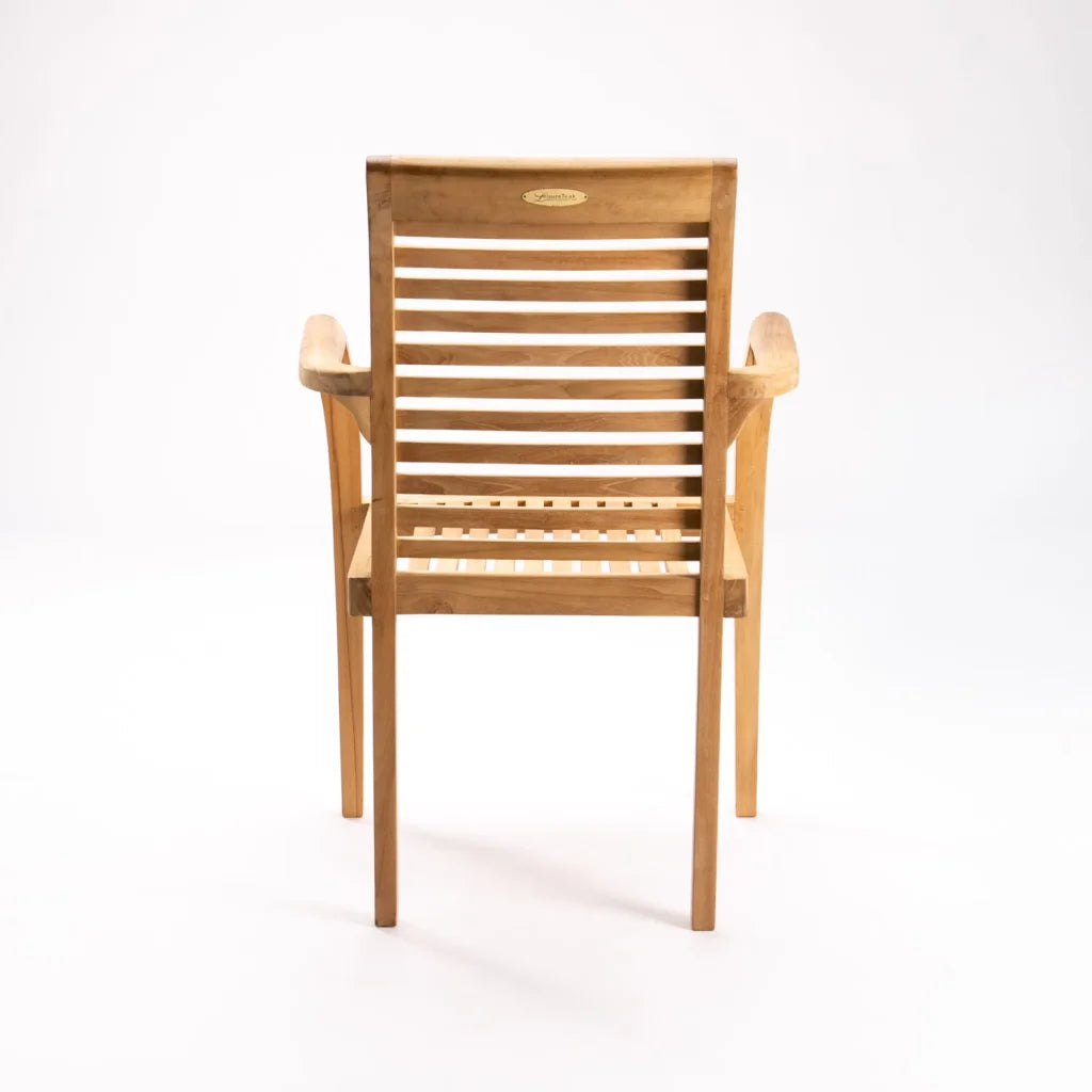 MILAN AB TEAK STACKING ARMCHAIR