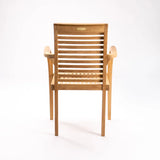MILAN AB TEAK STACKING ARMCHAIR