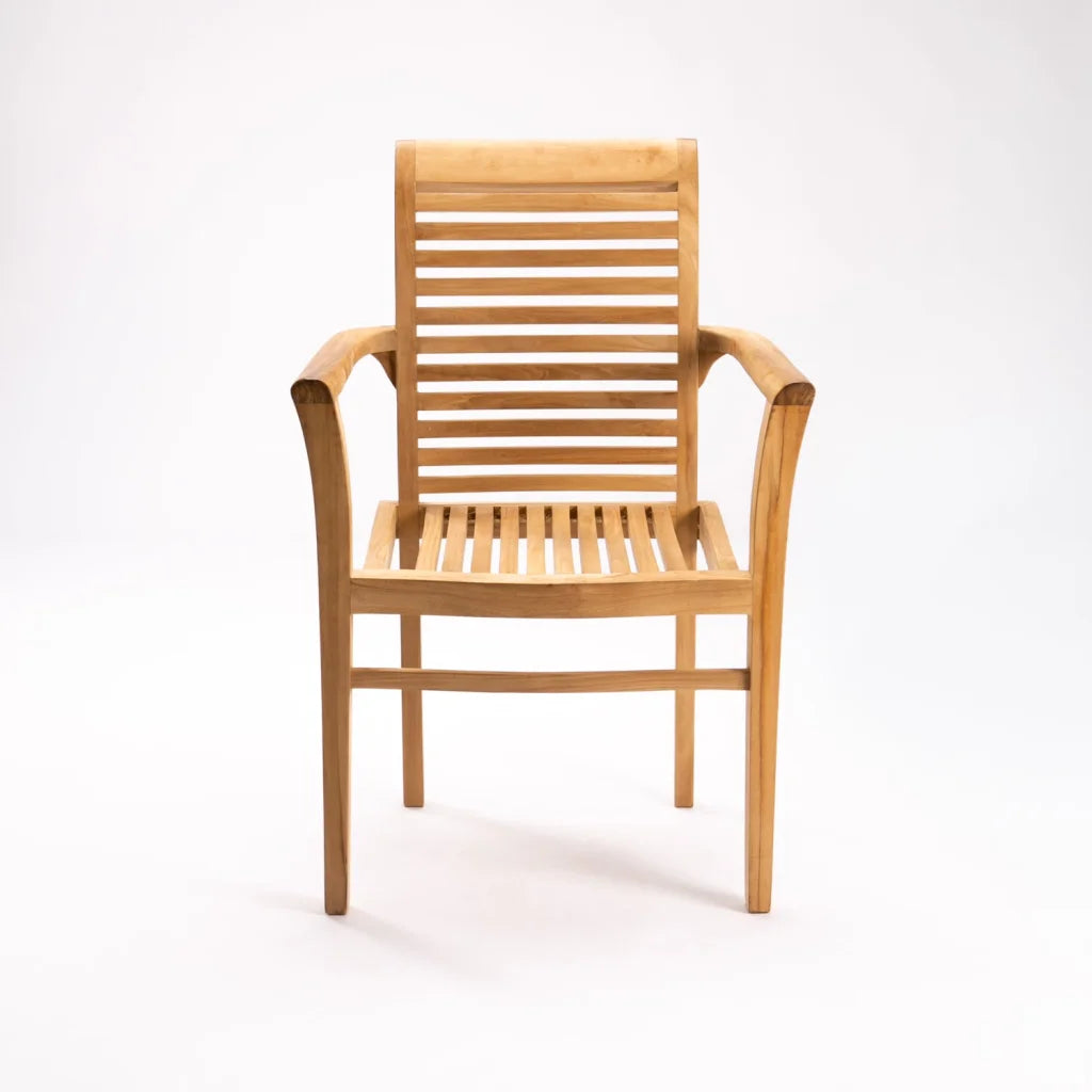 MILAN AB TEAK STACKING ARMCHAIR