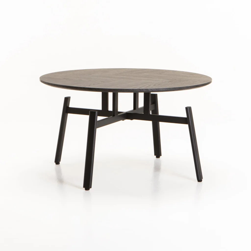 MIMI 80cm ROUND COFFEE TABLE - EBONY