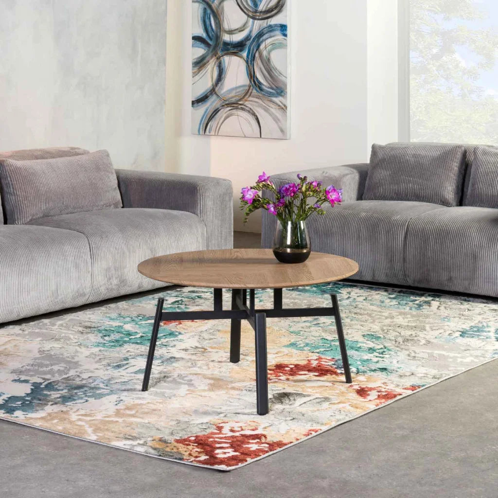 MIMI 80cm ROUND COFFEE TABLE - OAK