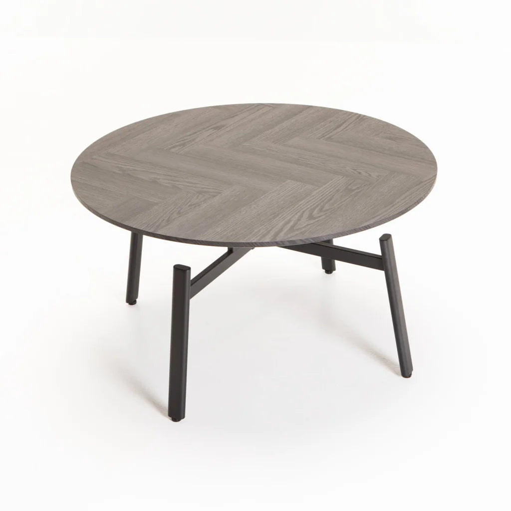 MIMI 80cm ROUND COFFEE TABLE - EBONY
