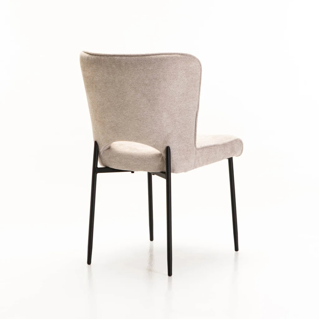MODENA FABRIC DINING CHAIR - CREAM