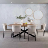 MODENA FABRIC DINING CHAIR - CREAM