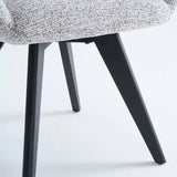 NELLA WOODEN DINING CHAIR - SPECKLED GREY