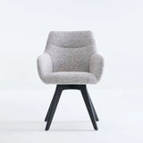 NELLA WOODEN DINING CHAIR - SPECKLED GREY
