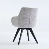 NELLA WOODEN DINING CHAIR - SPECKLED GREY