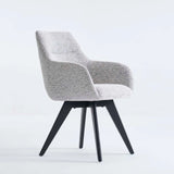 NELLA WOODEN DINING CHAIR - SPECKLED GREY