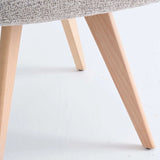 NELLA WOODEN DINING CHAIR - SPECKLED STONE