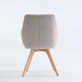 NELLA WOODEN DINING CHAIR - SPECKLED STONE