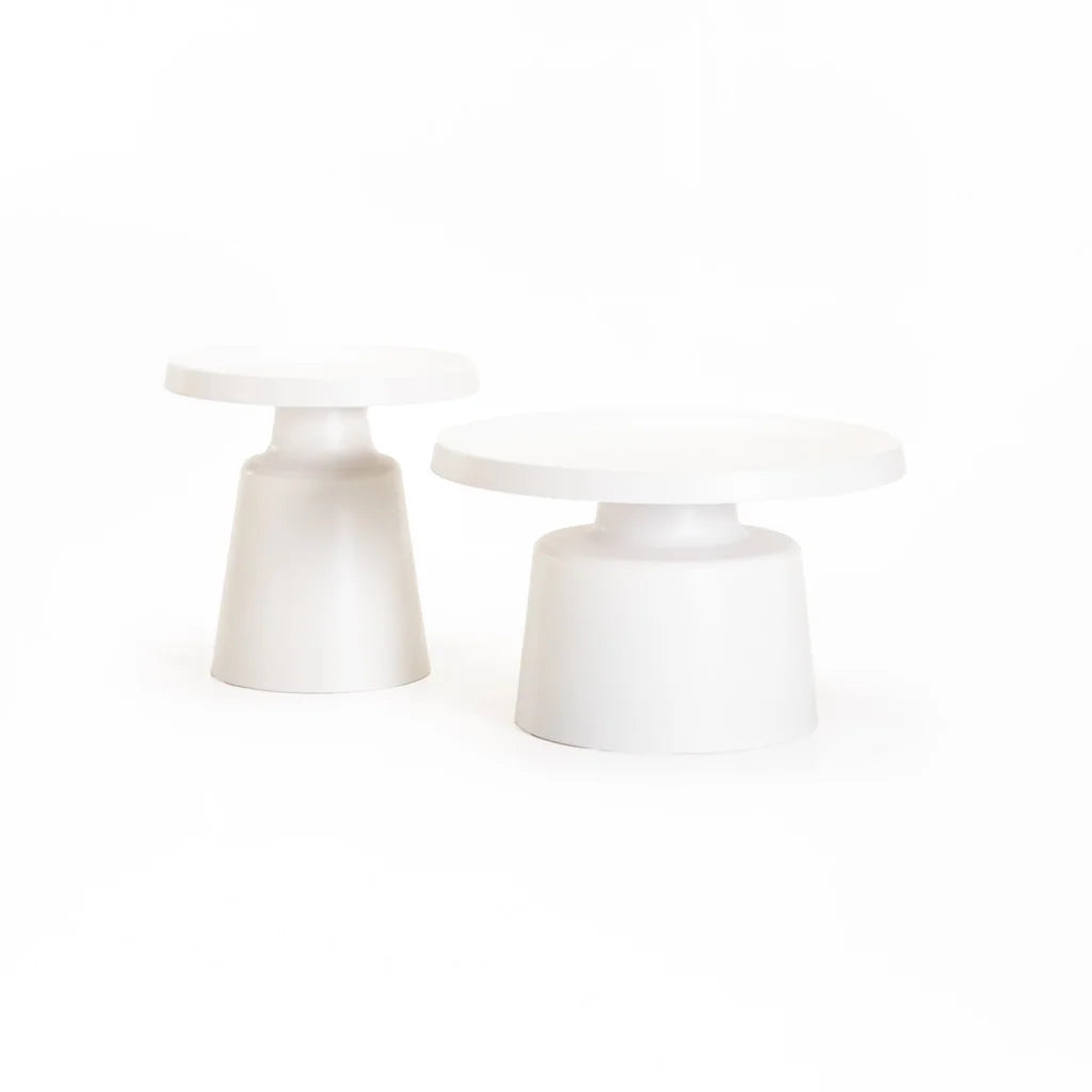 NOA SET OF 2 70/50cm COFFEE TABLE - WHITE