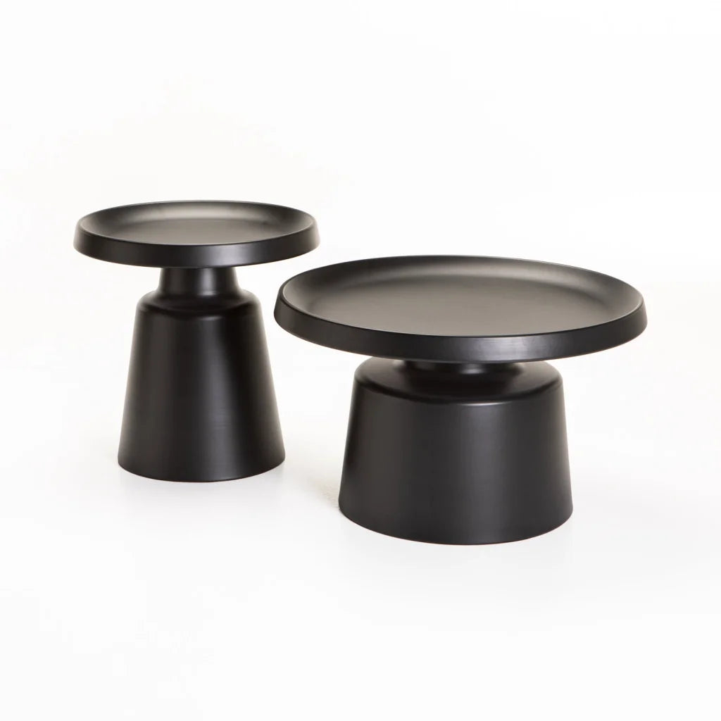 NOA SET OF 2 70/50cm COFFEE TABLE - BLACK