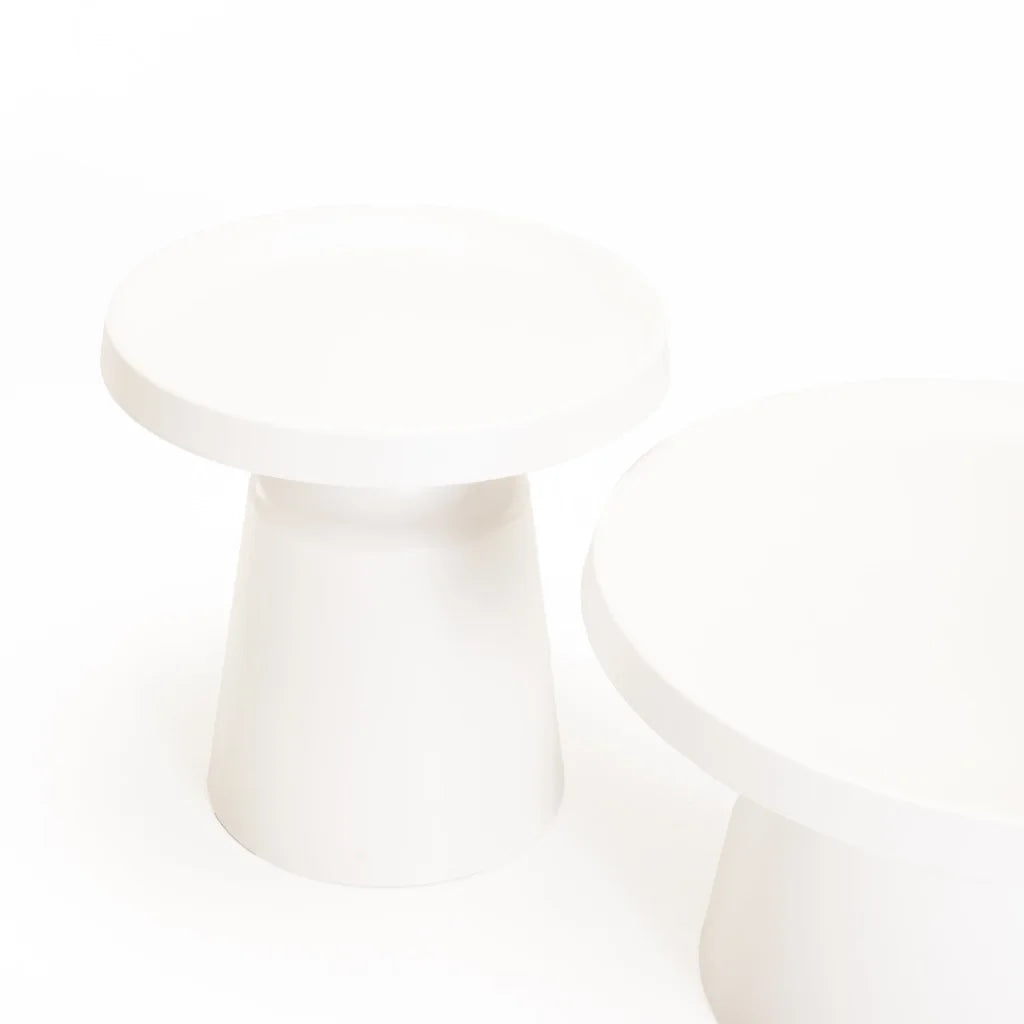 NOA SET OF 2 70/50cm COFFEE TABLE - WHITE