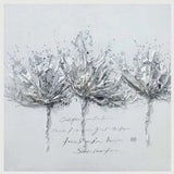 OIL PAINTING ART G4A - FLOWERS GREY 2 60X60