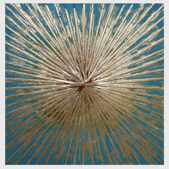 OIL PAINTING ART YK GOLDEN BURST 100X100